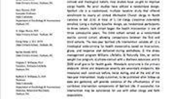 Use of a Randomized Multiple Baseline Design: Rationale and Design of the Spirited Life Holistic Health Intervention Study